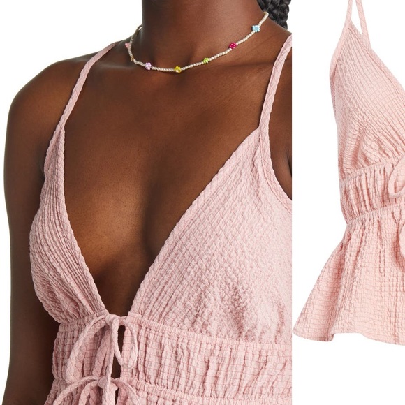 FINAL PRICE ❤️🔥 BP ✨ PINK CRINKLE CAMISOLE NWT - Picture 3 of 8